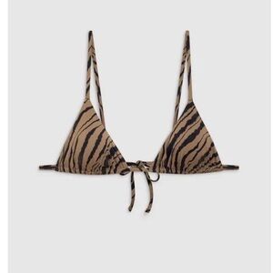 Anine Bing Brielle Bikini Top - Tiger Shell Print